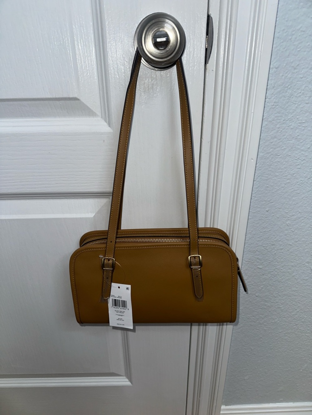 COACH Swing Zip Buckle Detail Satchel Bag